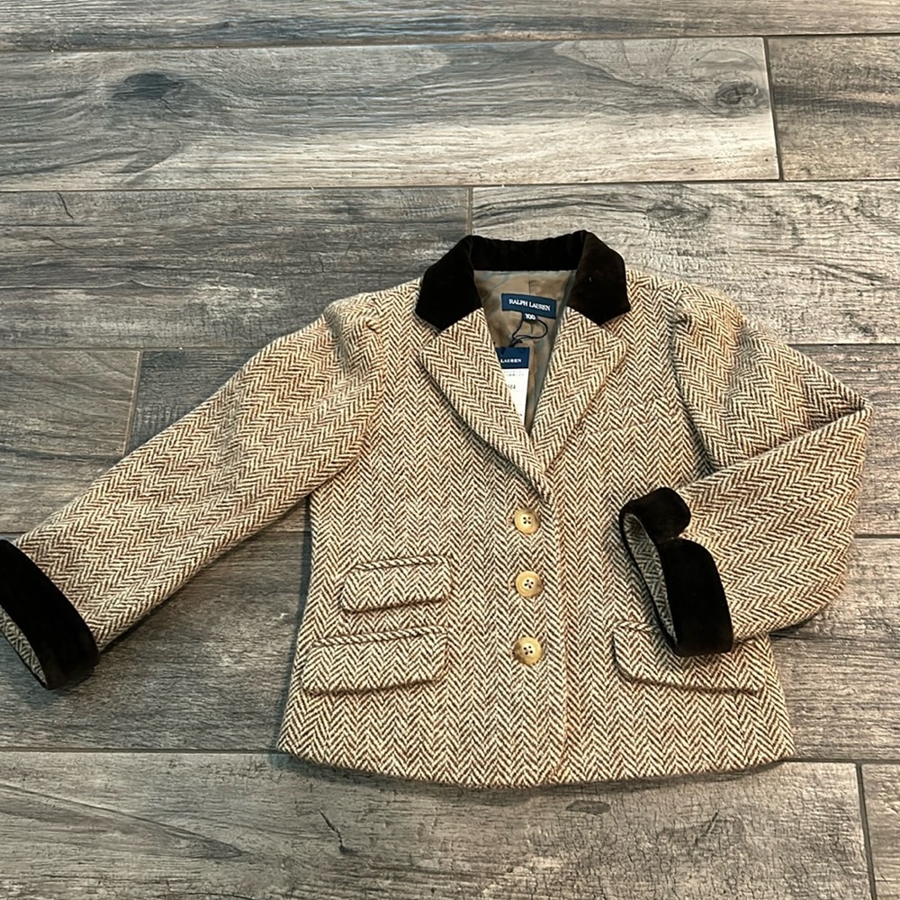 Ralph Lauren Kids Chevron Single-breasted blazer size 100